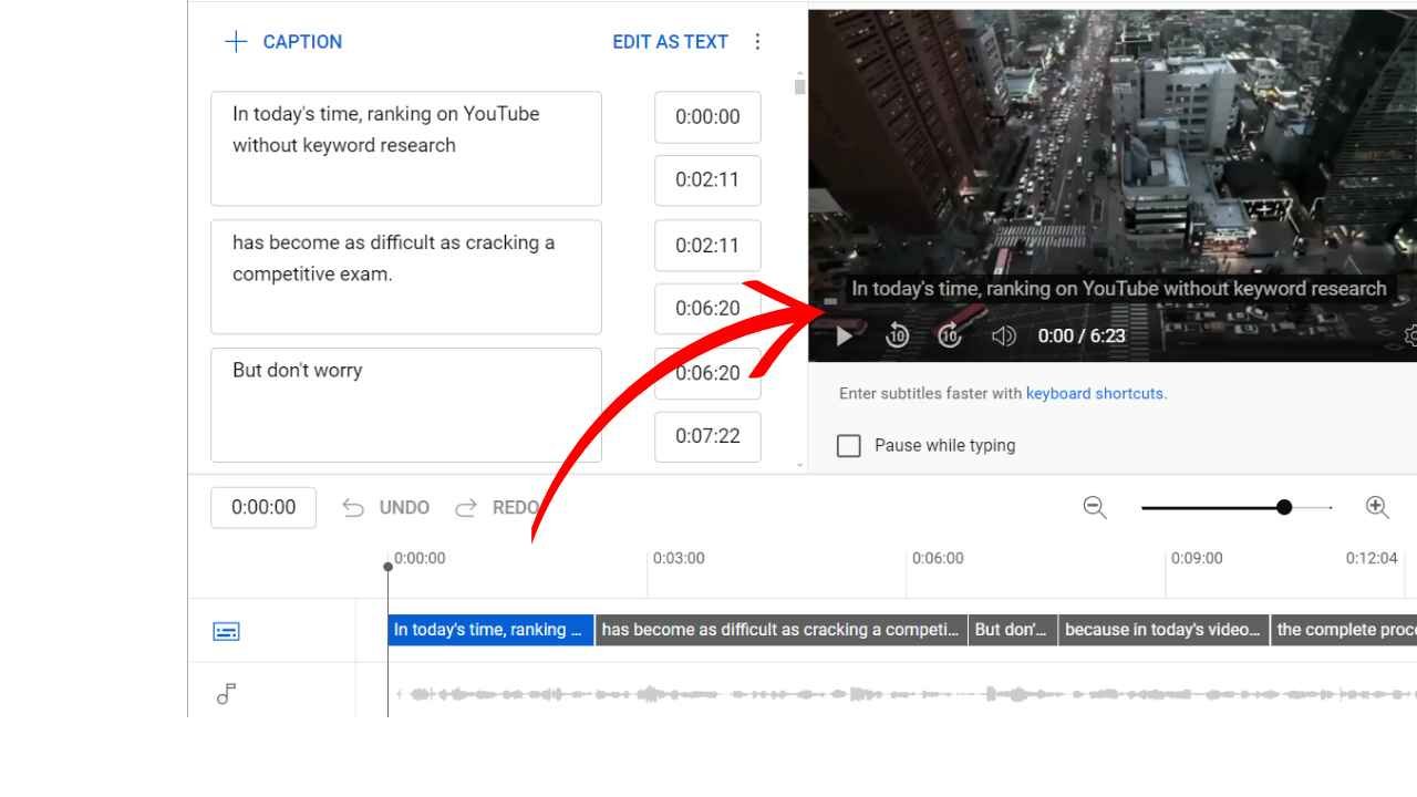 Youtube Caption Creation